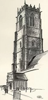 Charles Henry Bourne Quennell Collection: A Perpendicular Church Tower, Winterton, Norfolk, (1931). Artist: Charles Henry Bourne Quennell