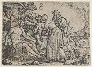 Hebrew Gallery: The Persecution of Job. Creator: Georg Pencz