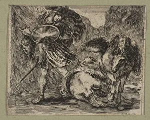 Pegasus Prints: Persee et Meduse, 1644. Creator: Stefano della Bella