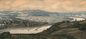 River Danube Prints: Persenburg on the Danube, c20th century. Artist: Richard Lux