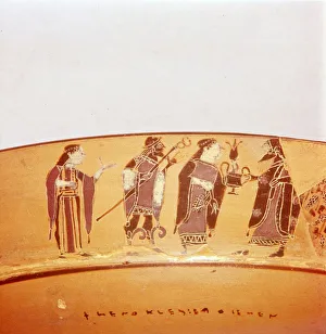 Athens Prints: Persephone Taking Leave of Pluto with Hermes and Demeter standing nearby, c550BC-c525 BC