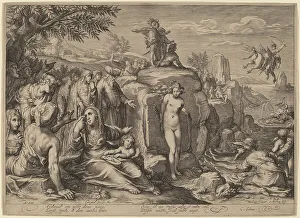 Perseus and Andromeda, 1597. Creator: Jacob Matham