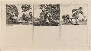 Stefano Della Bella Collection: Perseus and Andromeda; Cephalus and Procris; Hippomene and Atalantus, 1644