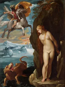 Pegasus Prints: Perseus Freeing Andromeda, 1594-1595. Creator: Cesari, Giuseppe (1568-1640)