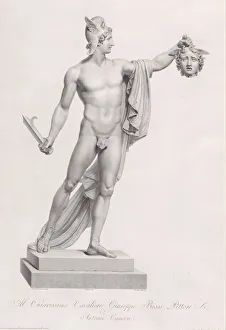 Antonio Prints: Perseus with the head of Medusa. from Oeuvre de Canova: Recueil de Statues