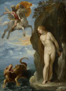 Chained Prints: Perseus Rescuing Andromeda, 1594/95. Creator: Giuseppe Cesari