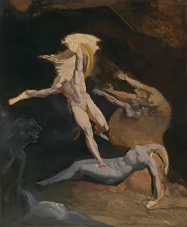 Perseus Starting from the Cave of the Gorgons, c.1816. Creator: Henry Fuseli