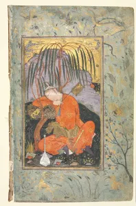 Late 16th Early 17th Century Prints: Persian Couplets (recto); Sleeping Youth (verso), late 1500s-early 1600s. Creator