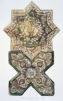 Arabesque Prints: Persian Lustred wall-tiles, pub. 1891. Creator: Henry Wallis (1830-1916)