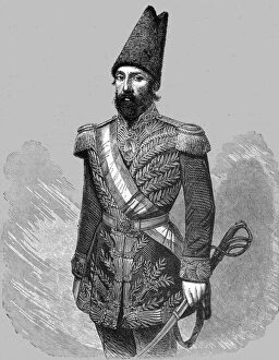 Epaulette Gallery: A Persian in Official Costume; A Ramble in Persia, 1875. Creator: Armin Vambery