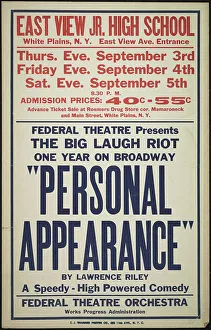 Personal Appearance, White Plains, NY, 1936. Creator: Unknown