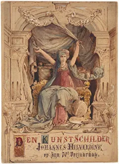 Honour Prints: Personification of painting, 1856-1912. Creator: Abraham Henriques de Souza