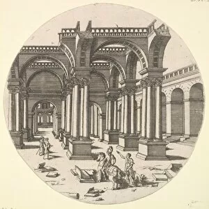 Perspectival View, Temple of Isis, 1551. Creator: Jacques Androuet Du Cerceau