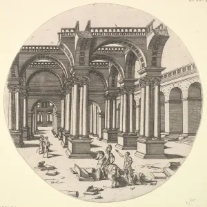 Cerceau Jacques Androuet Du Prints: Perspectival View, Temple of Isis, 1551. Creator: Jacques Androuet Du Cerceau