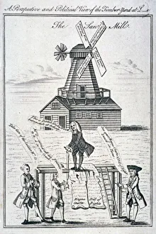 A perspective and political view of the timber-yard at L-e, 1769