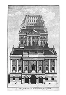 Soane Prints: A Perspective View of the Bank of England. c1775