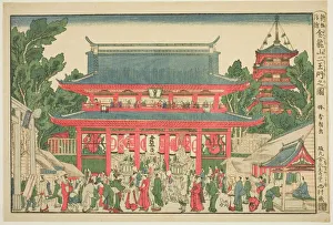 Visitor Prints: A Perspective View: The Two Deva Kings Gate of Kinryuzan Temple (Ukie: Kinryuzan)