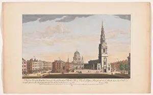 Parish Church Prints: A perspective view of the north west front of ye parish church of St