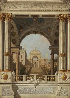 Canaletto 1697 1768 Prints: Perspective View (Stage design), c1720-1730. Creator: Canaletto (1697-1768)