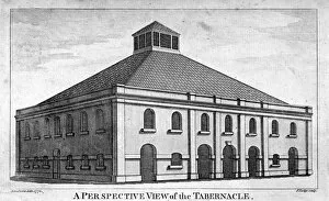 Methodist Collection: Perspective view of Whitefields Tabernacle, Moorfields, London, 1772. Artist: J Lodge