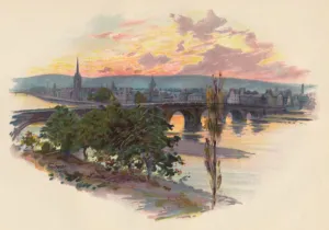 Perth, from Bridge End, 1907, (c1890). Artist: Charles Wilkinson Perth, from Bridge End, 1907, (c1890). Artist: Charles Wilkinson