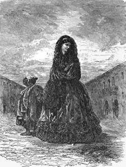 Peruvian Prints: A Peruvian Belle; A Ramble in Peru, 1875. Creator: Unknown