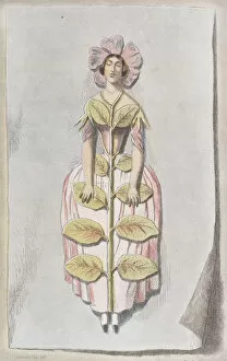 J J Grandville Collection: Pervenche Dessechee, from Les Fleurs Animees, 1847. 1847