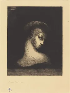 Looking Over Shoulder Prints: Perversite (Perversity), 1891. Creator: Odilon Redon