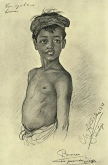 Java Prints: Pesamen - a Javanese boy from Surubaya, Java, 1898. Creator: Christian Wilhelm Allers