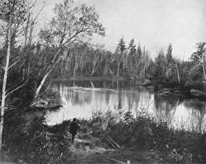 Wisconsin Prints: The Peshtigo River, Wisconsin, USA, c1900. Creator: Unknown