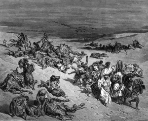 Sickness Prints: Pestilence, one of the Seven Plagues of Egypt, 1866. Artist: Gustave Dore