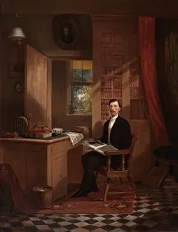 Bookshelves Gallery: Peter Bell Smith, 1859. Creator: John J. Porter