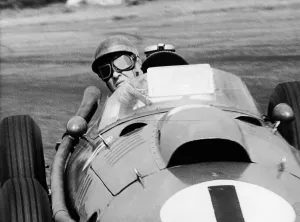 Crash Helmet Prints: Peter Collins in a Ferrari