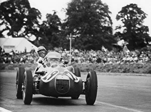 Crash Helmet Prints: Peter Collins in a HWM Alta at Silverstone, Northamptonshire, 1952