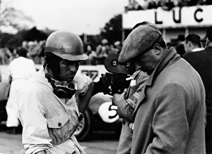 Crash Helmet Prints: Peter Collins at an International Meeting, 1954