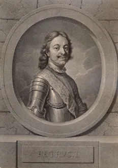 Peter the Great, Tsar of Russia, 18th century (1894). Artist: Johann Friedrich Bause Peter the Great, Tsar of Russia, 18th century (1894). Artist: Johann Friedrich Bause