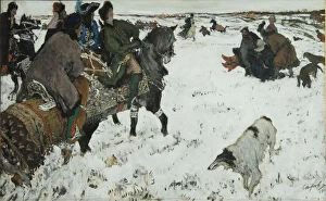 Borsoy Gallery: Peter I On The Hunt, 1902. Artist: Serov, Valentin Alexandrovich (1865-1911)
