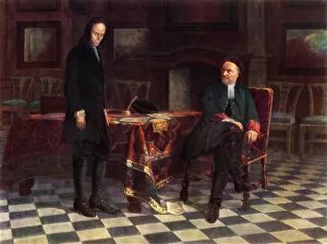 Alexei Petrovich Collection: Peter I. Interrogates Tsarevich Alexei Petrovich, 1871, (1965). Creator: Nikolay Ge