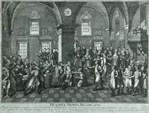 Russian History Gallery: Peter I in the Rebellion of the Old Believers in the Palace of Facets, Late 18th cent