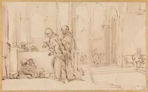 Paul The Apostle Prints: Peter and John at the Temple Gate, 1626/69. Creator: Willem Drost