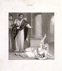 Corbould Prints: Peter and Sapphira, wife of Ananias, c1810-c1844. Artist: Henry Corbould