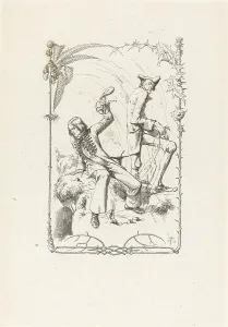 Money Bag Prints: Peter Schlemihl with the Bag of Money, 1836. Creator: Adolf Schrödter
