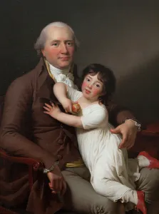 Loving Prints: Peter Tutein with his Youngest Son Louis Alexander, c1800. Creator: Jens Juel