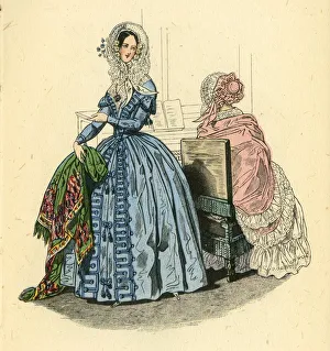 Penguin Prints: Petit Courrier des Dames, 1840, 1943. Creator: Unknown