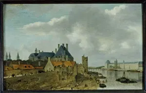 Louvre Prints: The Petit Nesle district with the Hotel de Nevers, 1637. Creator: Abraham de Verwer