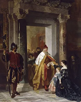 Retinue Prints: The Petition to the Doge, 1860. Creator: Carl Ludwig Friedrich Becker