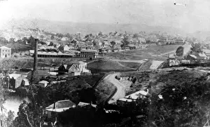 British Colony Prints: Petrie Bight, looking over the Gas Works, Brisbane, Queensland, c1880. Creator: Unknown
