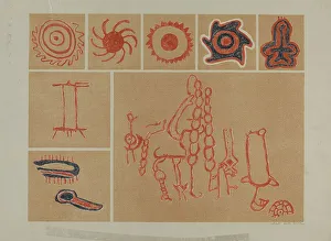 Rock Art Prints: Petroglyph, 1935/1942. Creator: Lala Eve Rivol