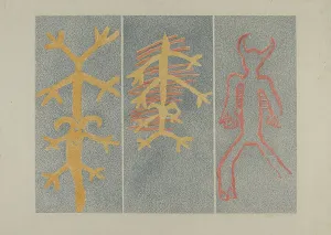 Rock Art Prints: Petroglyph Design, 1935/1942. Creator: Lala Eve Rivol
