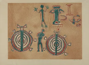 Petroglyph Design, 1935/1942. Creator: Lala Eve Rivol